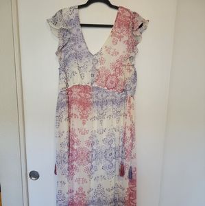 Knox Rose. Purple and Pink Maci Dress